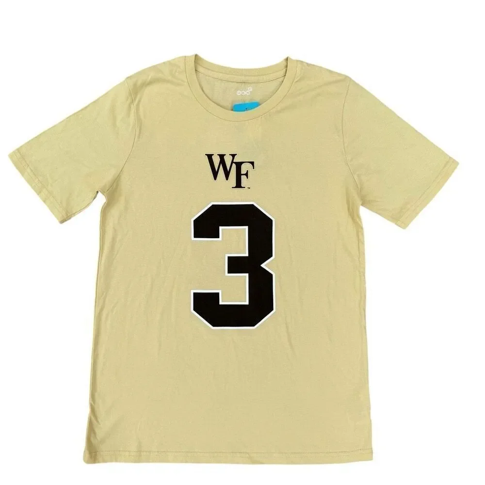 Gen2 Youth Wake Forest Demon Deacons Malik Mustapha #3 Gold T-Shirt L 14-16 NWT